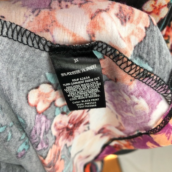 NWT Plus Moda Maxi Dress Floral Ruffle Collar 3X - Picture 8 of 9